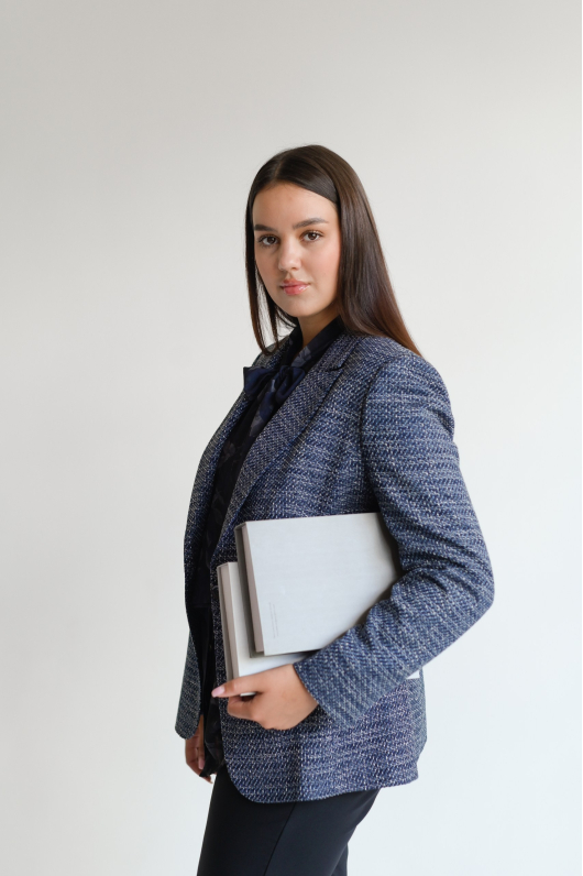 Жакет из твидовой ткани 